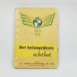 Puch MS50 Handbuch 1950er Jahre