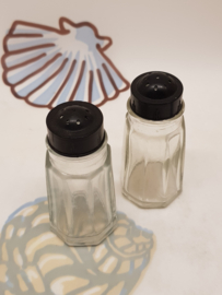 Antike Salz- und Pfefferstreuer aus Glas