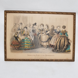 Journal des Dames et des Demoiselles Victorian print in frame