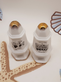 Dekorative Souvenir-Pfeffer- und Salzstreuer aus England