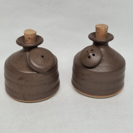 Stone jugs as a salt and pepper shaker