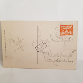 Postcard Mail boat S.M.Zeeland Sepia color