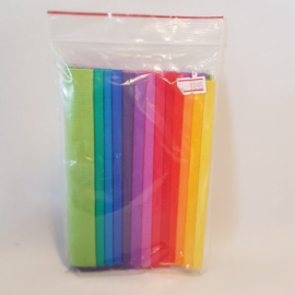 13 Stück Stoff Rainbow Bright