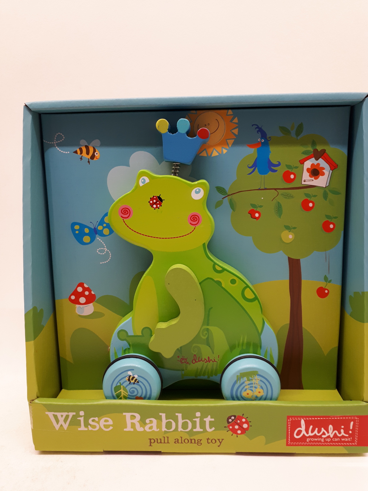 Dushi Wise Rabbit houten trektoy - nieuw -