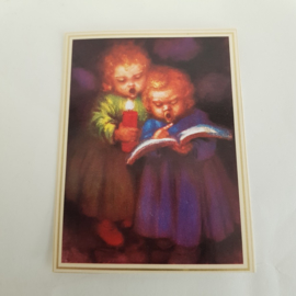 Prayer card singing children
