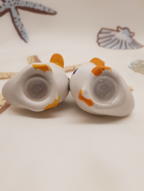 Salz- und Pfefferstreuer aus Porzellan mit Entenbiskuit-Motiv