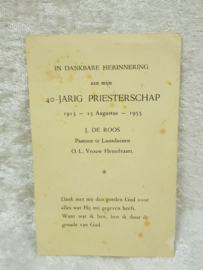 Prayer card 1915 -1955