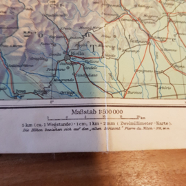 Schulkarte der Schweiz Stoffschultabelle von 1940