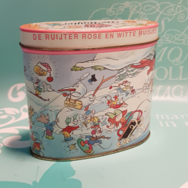 De Ruyter Rose and White mouse tin
