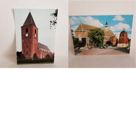 6 photo postcards Churches of Friesland