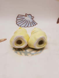Chicks as salt and pepper shakers