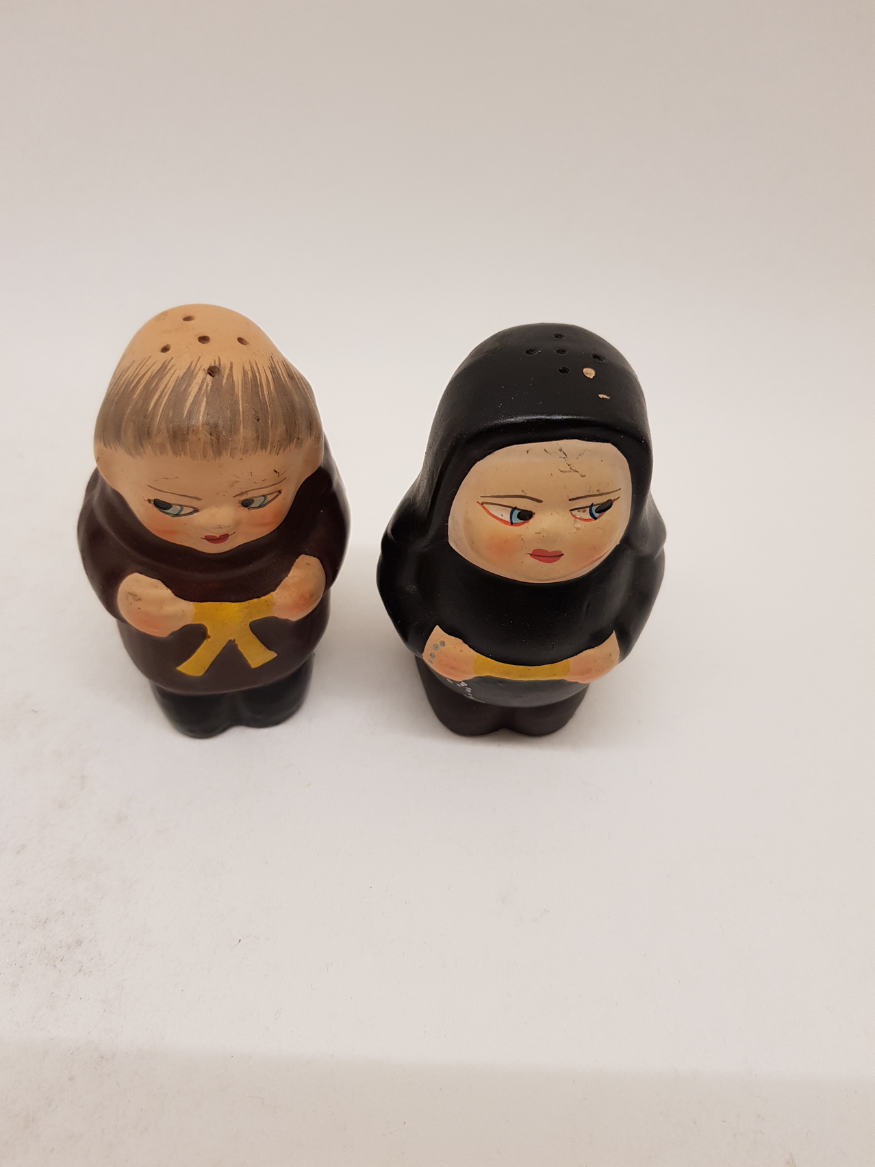 Monks as salt and pepper set