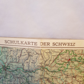 Schulkarte der Schweiz cloth school chart from 1940