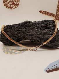 Vintage abstrakte goldfarbene Halskette