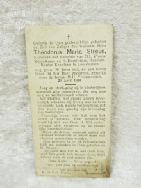 Prayer card 1906 - 1936