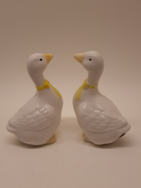 Geese salt and pepper shakers marked