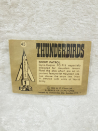 The Thunderbirds nr.43 Snow Patrol Tradecard