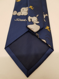 Snoopy tie blue white