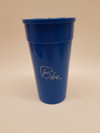 Vintage beker met deksel - Blue