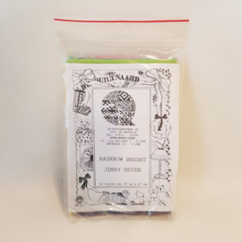 13 Stück Stoff Rainbow Bright