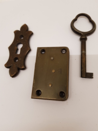 Antique brass furniture lock