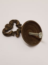 Antike Schubladenknöpfe aus Messing, 6 Stück