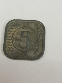 5 Cent 1943 Niederlande Zink