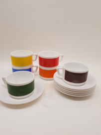 Vintages 6 cups and saucers Arcopal