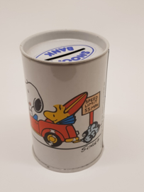 Snoopy bank oud spaarpot blikje