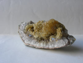 Amethyst with Calcite