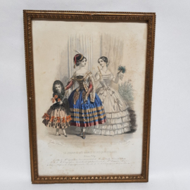 Journal des Dames et des Demoiselles Victorian print in frame