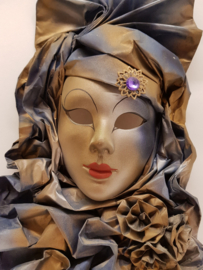 Venetian mask paper mache with ceramics