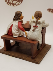Ot und Sien Statuette Mädchen in der Schule