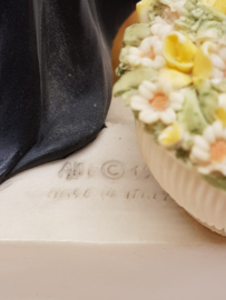 Vittorio Tessaro Dame mit einer Deutschen Dogge.