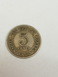 5 Cents 1953 Malaya and British Borneo