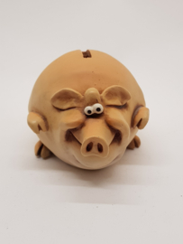 Pig piggy bank pulling crazy faces