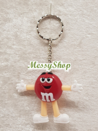 M&M sleutelhanger Rood