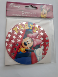 Uitnodigingskaarten Disney 5 stuks
