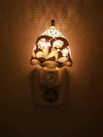 Porcelain nightlight with flowers