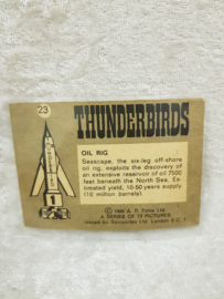 The Thunderbirds nr.23 Oil Rig Tradecard