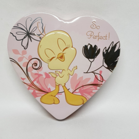 Tweety blikje in hartvorm