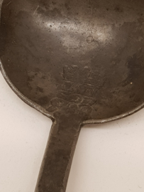 Pewter spoon marked