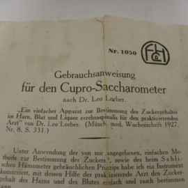 Cupro-Saccharimeter, Quacksalber 1927