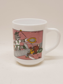 Tom and Jerry opaline cup from Dixan 1989 Old Rose