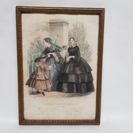 Journal des Dames et des Demoiselles Victorian print in frame