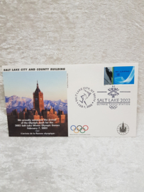 Eerste dag van uitgifte Salt Lake Olympic Toch Stadion 2002 envelop