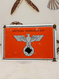 Enamel wall plaque World War II