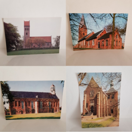 Churches in Groningen 6 photo postcards