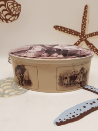 Ot und Sien ovale Dose schwarz-weiß