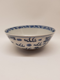 Japanese Antique Wanyu Dragon Blue and White Ceramic